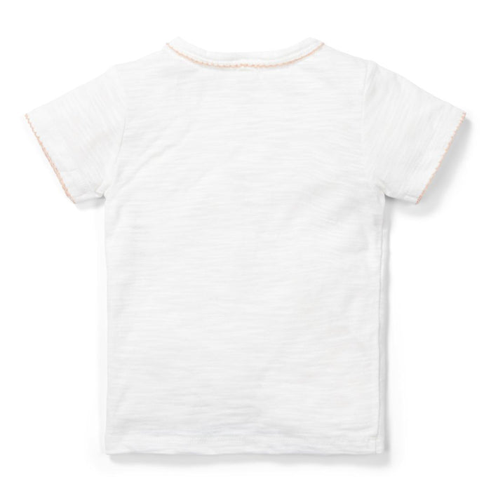 Personalisiertes Kinder-T-Shirt Flower Girl Weiß – Größe 74–104