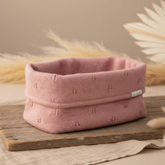 Pflegekörbchen gestickt groß - Pure Pink Blush | Little Dutch