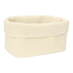 Pflegekörbchen gestickt groß - Pure Soft White | Little Dutch