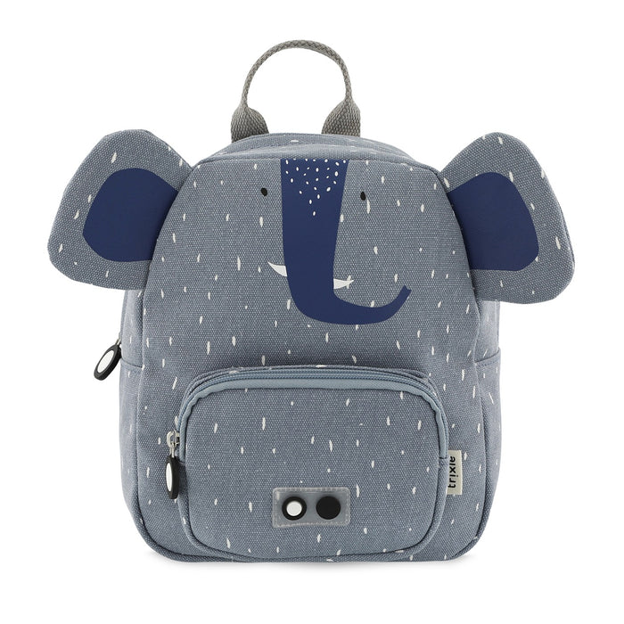Trixie Rucksack klein Frau Elefant – blauer Tierrucksack für Kinder ab 2 Jahren mit Elefantenmotiv und verstellbaren Schultergurten