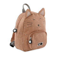 Trixie Rucksack klein Frau Katze – roter Tierrucksack für Kinder ab 2 Jahren mit Katzenmotiv und verstellbaren Trägern