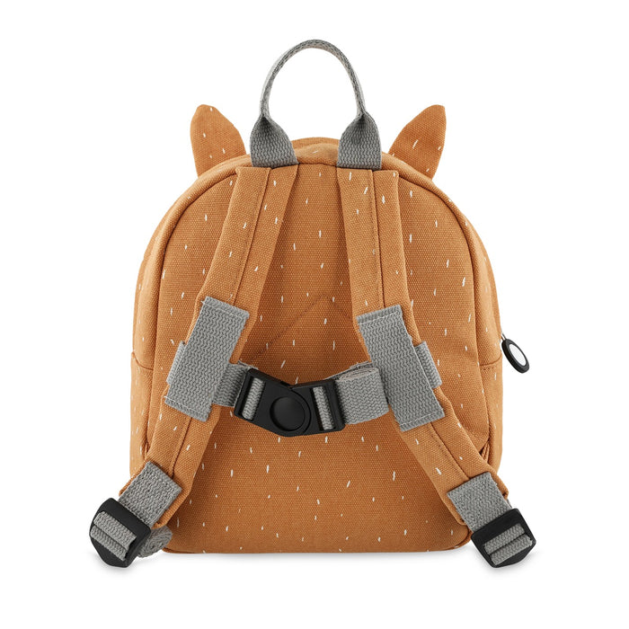 Trixie Rucksack klein Herr Fuchs – orangefarbener Tierrucksack für Kinder ab 2 Jahren mit Fuchsmotiv und verstellbaren Trägern