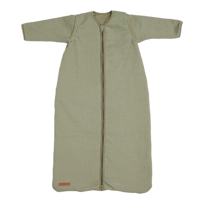 Little Dutch Winterschlafsack Pure Olive 110 cm in Grün – warmer Kinder-Schlafsack mit abzippbaren Ärmeln für Herbst und Winter