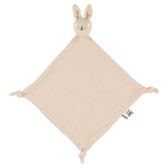 Trixie Schnuffeltuch Bliss Blossom Frau Hase in Rosa – weiches Musselin-Kuscheltuch aus Bio-Baumwolle für Babys und Kleinkinder
