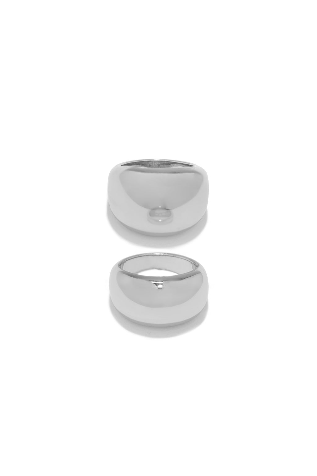 Kiany Statement Two Piece Ring Set - Silver