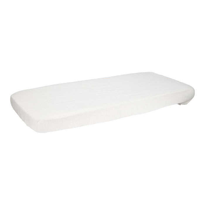 Spannbettlaken Musselin Wiege Soft White 40 x 80 cm | Little Dutch