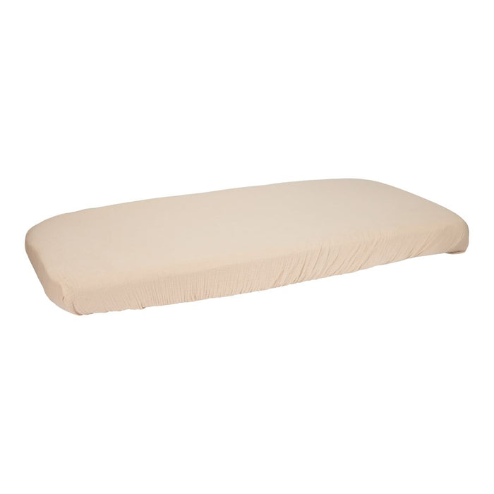 Spannbettlaken Wiege Musselin Newborn Naturals 40 x 80 cm, beige | Little Dutch