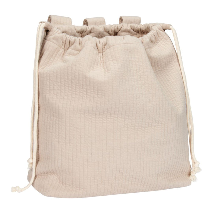 Little Dutch Spielzeugbeutel Pure Beige – großer Aufbewahrungsbeutel für Spielzeug, Kuscheltiere und Babyutensilien am Laufstall