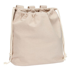 Little Dutch Spielzeugbeutel Pure Beige – großer Aufbewahrungsbeutel für Spielzeug, Kuscheltiere und Babyutensilien am Laufstall