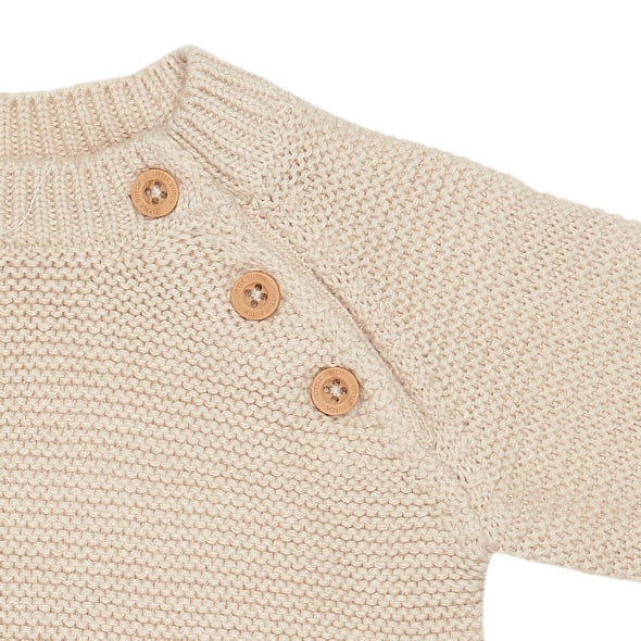 Strick-Strampler Little Goose Sand | Little Dutch