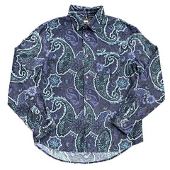Stussy Corduroy Paisley Shirt Blue (WORN)