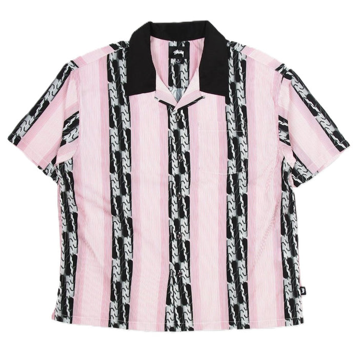 Stussy Deco Striped S/S Shirt Pink