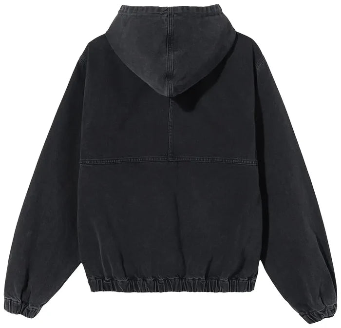 Stussy Denim Hooded Work Jacket Black (WORN)