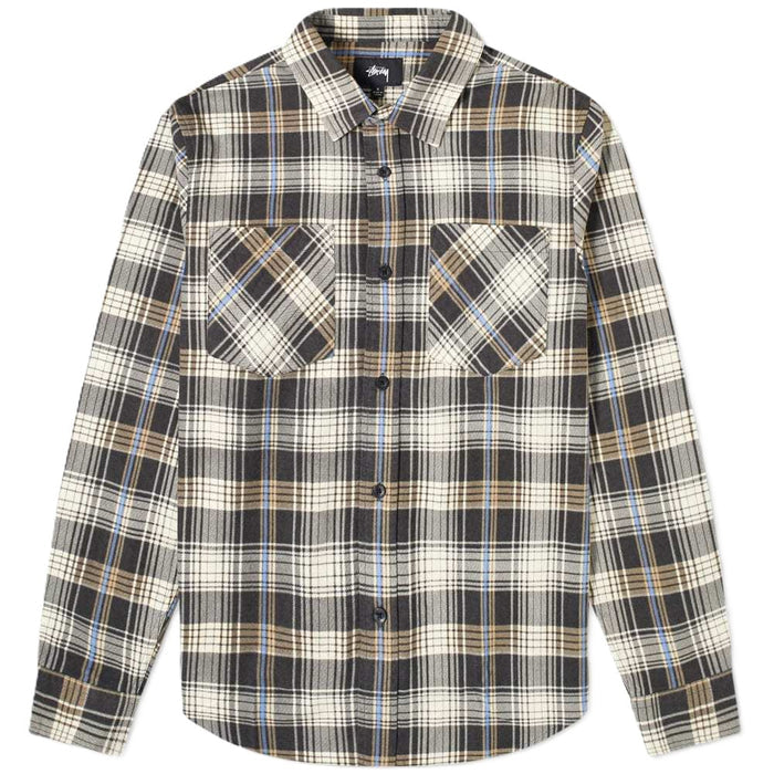 Stussy Lawrence Plaid Shirt Black (WORN)
