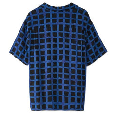 Stussy NOMA Hand Drawn Grid Shirt Black/Blue (WORN)