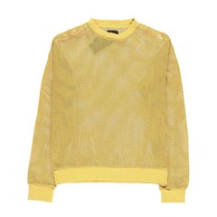 Stussy Pigment Dyed Cotton Mesh Sweater Gold (WORN)