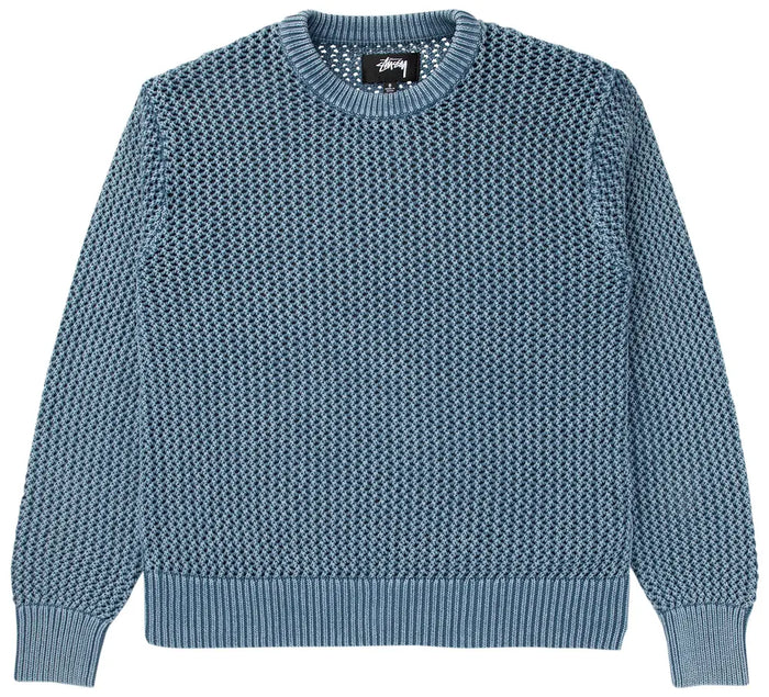 Stussy Pigment Dyed Loose Gauge Sweater Seafoam (WORN)