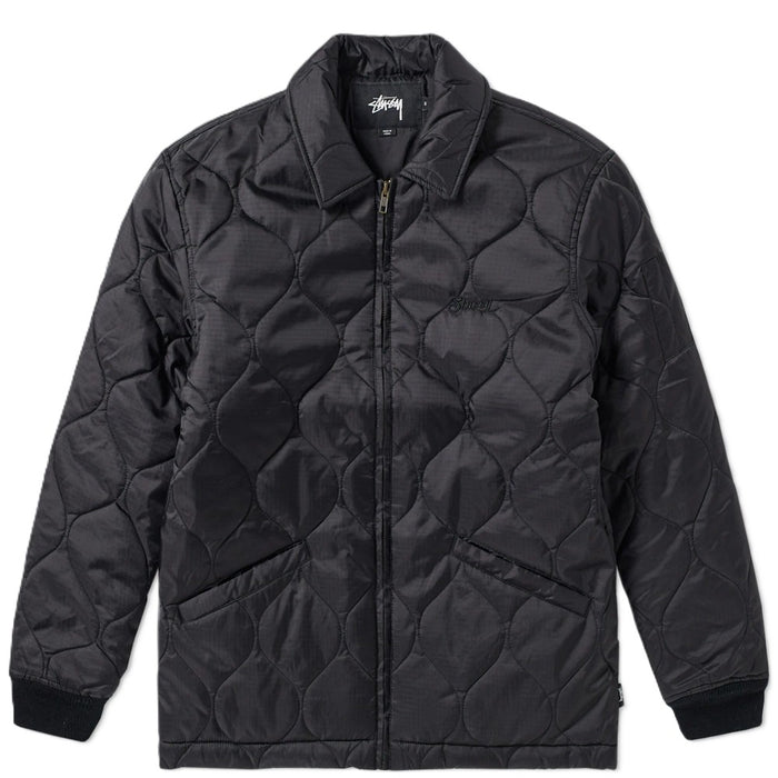 Stussy Quilted Work Jacket Black (WORN)