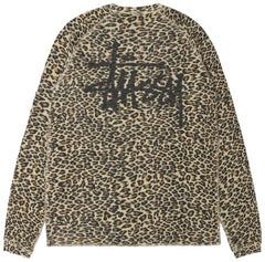 Stussy Raglan L/S Thermal Basic Stock Leopard