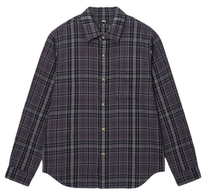 Stussy Stones Plaid L/S Shirt Black