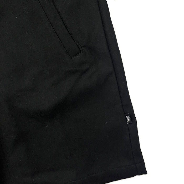 Stussy Wool Trench Coat Black (WORN)