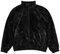 Supreme Crushed Velvet Track Jacket Black (WORN)
