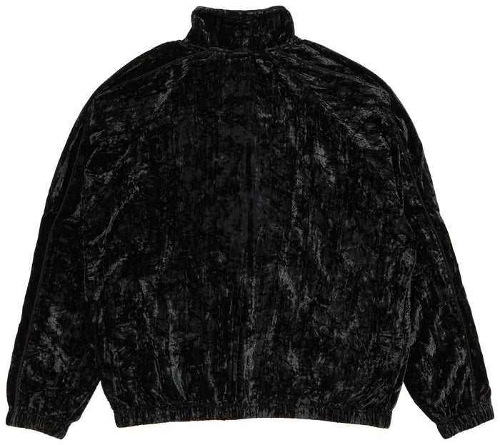 Supreme Crushed Velvet Track Jacket Black (WORN)