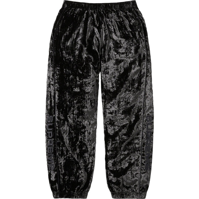 Supreme Crushed Velvet Track Pant Black (WORN)