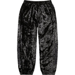 Supreme Crushed Velvet Track Pant Black (WORN)