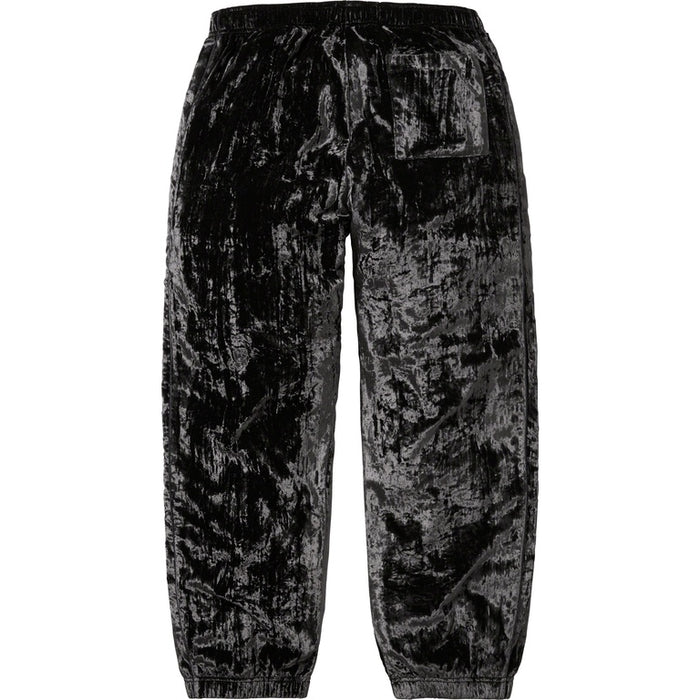 Supreme Crushed Velvet Track Pant Black (WORN)