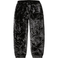 Supreme Crushed Velvet Track Pant Black (WORN)