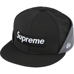 Supreme Earflap Box Logo Fitted Hat WINDSTOPPER Black