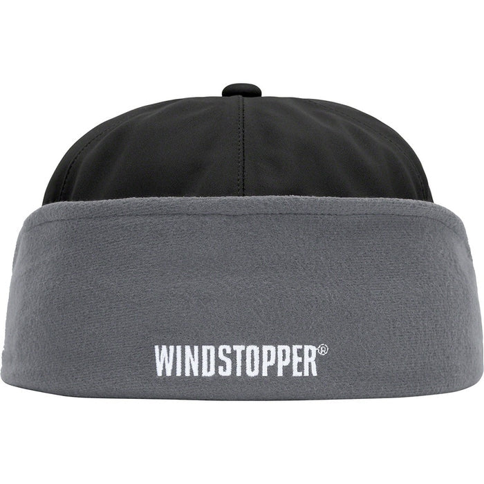 Supreme Earflap Box Logo Fitted Hat WINDSTOPPER Black