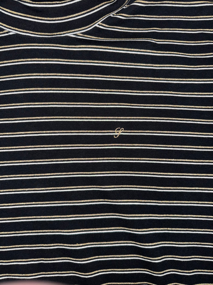 Supreme Gold Stripe Turtleneck Black