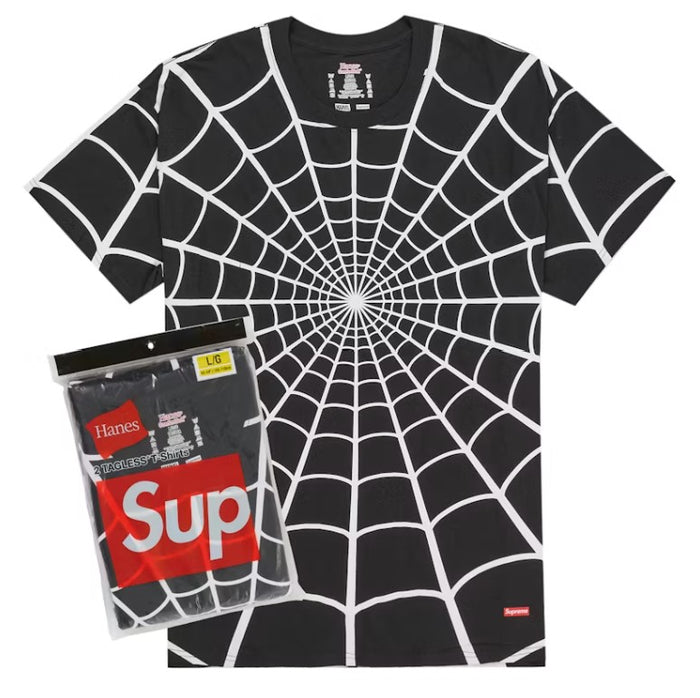 Supreme Hanes Spider-Man Tagless Tees (2 Pack) Black