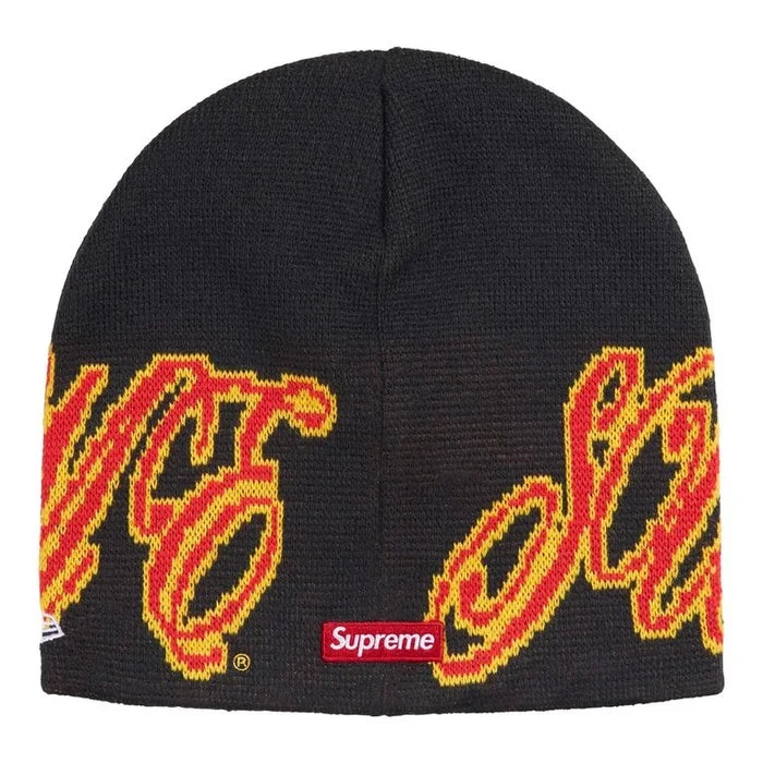 Supreme New Era Cursive Beanie Dark Navy
