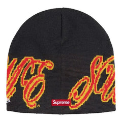 Supreme New Era Cursive Beanie Dark Navy