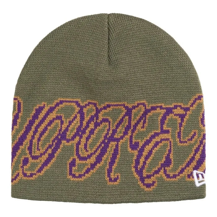 Supreme New Era Cursive Beanie Olive