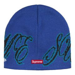 Supreme New Era Cursive Beanie Royal