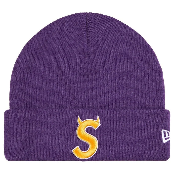 Supreme New Era Devil S Logo Beanie (Purple)