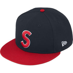 Supreme New Era Reaper S Logo 59Fifty Fitted Hat Navy