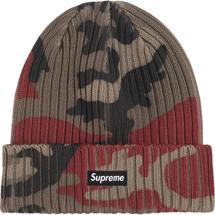 Supreme Overdyed Beanie (SS26) Red Camo
