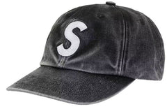 Supreme Pigment Coated S Logo 6-Panel Cap black (SS26)