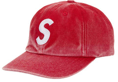 Supreme Pigment Coated S Logo 6-Panel Cap red (SS26)