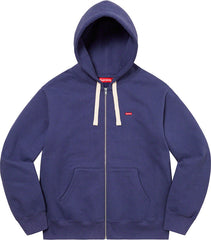 Supreme Small Box Drawcord Zip Up Hooded Sweatshirt Purple (WORN)