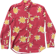 Supreme Sunflower L/S Shirt Red (WORN)