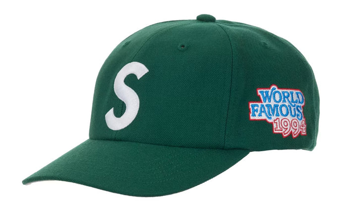 Supreme World Famous S Logo 6-Panel Hat Green