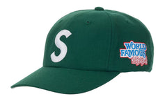 Supreme World Famous S Logo 6-Panel Hat Green