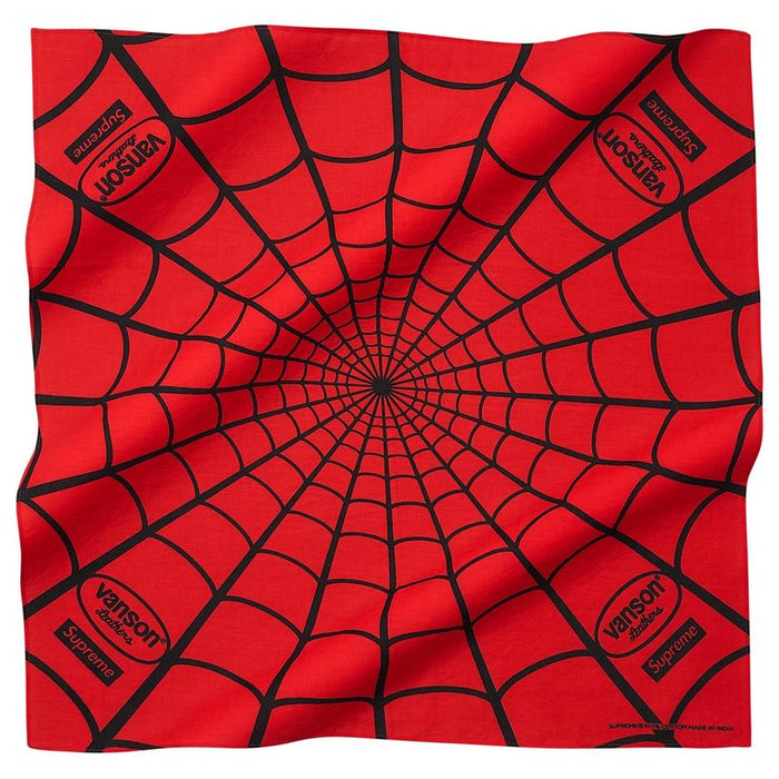 Supreme x Vanson Spider-Man Bandana (Red)