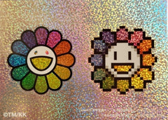 Takashi Murakami Flower Sticker Set Rainbow Sparkle